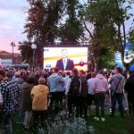 06.07.2020. Końskie. Rynek. Debata prezydencka / Jarosław Kubalski / Radio Kielce