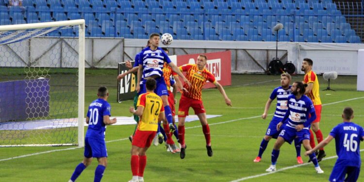 14.07.2020. Płock. 36. kolejka PKO Ekstraklasy: Wisła Płock - Korona Kielce / Krzysztof Bujnowicz / Radio Kielce