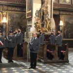 14.07.2020. Sandomierz. Święto Policji. Na zdjęciu (w środku): Ryszard Komański - komendant powiatowy policji w Sandomierzu / Grażyna Szlęzak-Wójcik / Radio Kielce