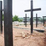 18.06.2020. Michniów. Budowa Mauzoleum Martyrologii Wsi Polskich / Wiktor Taszłow / Radio Kielce