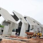 18.06.2020. Michniów. Budowa Mauzoleum Martyrologii Wsi Polskich / Wiktor Taszłow / Radio Kielce