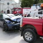 17.07.2020. Leszczyny. Wypadek / Wiktor Taszłow / Radio Kielce