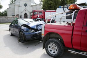 17.07.2020. Leszczyny. Wypadek / Wiktor Taszłow / Radio Kielce