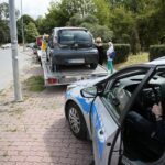 17.07.2020. Kielce. Kolizja na rondzie Giedroycia / Wiktor Taszłow / Radio Kielce