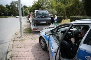 17.07.2020. Kielce. Kolizja na rondzie Giedroycia / Wiktor Taszłow / Radio Kielce