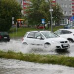 19.07.2020. Kielce. Zalane skrzyżowane Jagiellońskiej i Hożej / Wiktor Taszłow / Radio Kielce