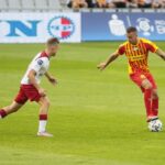 18.07.2020. Kielce. 37. kolejka PKO Ekstraklasy: Korona Kielce - ŁKS Łódź. Na zdjęciu (z prawej): Marcin Cebula / Wiktor Taszłow / Radio Kielce