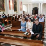 19.07.2020. Święty Krzyż. II Letni Festiwal Muzyki Sakralnej „Ucho Igielne”. Recital organowy Thomasa Corneliusa. Na zdjęciu (w środku): Anna Krupka - wiceminister sportu i Magdalena Kusztal - Fundacja im. Edwarda Kusztala w Kielcach / Wiktor Taszłow / Radio Kielce