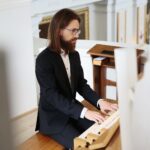 19.07.2020. Święty Krzyż. II Letni Festiwal Muzyki Sakralnej „Ucho Igielne”. Recital organowy Thomasa Corneliusa. Na zdjęciu: Thomas Cornelius / Wiktor Taszłow / Radio Kielce