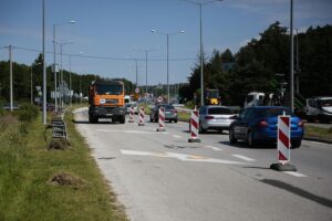 20.07.2020. Kielce. Zmieniona organizacja ruchu na ulicach Radomskiej i Warszawskiej / Wiktor Taszłow / Radio Kielce