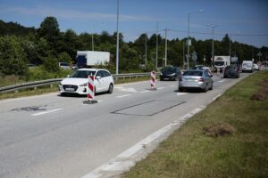 20.07.2020. Kielce. Zmieniona organizacja ruchu na ulicach Radomskiej i Warszawskiej / Wiktor Taszłow / Radio Kielce