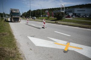 20.07.2020. Kielce. Zmieniona organizacja ruchu na ulicach Radomskiej i Warszawskiej / Wiktor Taszłow / Radio Kielce