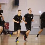 23.07.2020. Kielce. Trening PGE Kielce. Na zdjęciu (od lewej): Tomasz Gębala, Cezary Surgiel, Sebastian Kaczor i  Szymon Sićko / Wiktor Taszłow / Radio Kielce