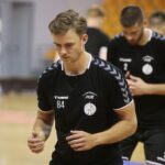 23.07.2020. Kielce. Trening PGE Kielce. Na zdjęciu: Sighvaldi Björn Gudjonsson / Wiktor Taszłow / Radio Kielce