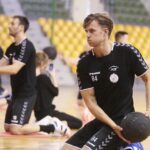 23.07.2020. Kielce. Trening PGE Kielce. Na zdjęciu: Sighvaldi Björn Gudjonsson / Wiktor Taszłow / Radio Kielce