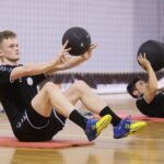 23.07.2020. Kielce. Trening PGE Kielce. Na zdjęciu: Cezary Surgiel / Wiktor Taszłow / Radio Kielce