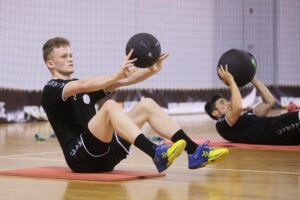 23.07.2020. Kielce. Trening PGE Kielce. Na zdjęciu: Cezary Surgiel / Wiktor Taszłow / Radio Kielce