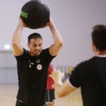 23.07.2020. Kielce. Trening PGE Kielce. Na zdjęciu (z lewej): Igor Karacić / Wiktor Taszłow / Radio Kielce