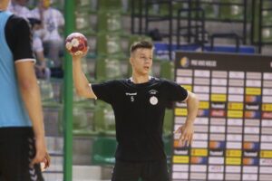 23.07.2020. Kielce. Trening PGE Kielce. Na zdjęciu: Michał Olejniczak / Wiktor Taszłow / Radio Kielce