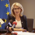 24.07.2020. Kielce. Konferencja dotycząca dofinansowania prac konserwatorskich przy zabytkach wpisanych do rejestru w województwie świętokrzyskim. Na zdjęciu: Anna Żak-Stobiecka - wojewódzki konserwator zabytków / Wiktor Taszłow / Radio Kielce