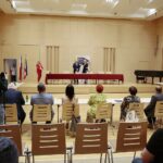 27.07.2020. Kielce. Podpisanie umów dotyczących opieki medycznej, edukacji przedszkolnej i profilaktyki chorób zawodowych. / Wiktor Taszłow / Radio Kielce