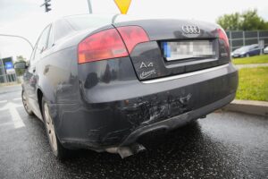 02.07.2020. Kielce. Wypadek na skrzyżowaniu Alei Solidarności i ulicy Świętokrzyskiej / Wiktor Taszłow / Radio Kielce