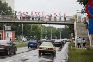 03.07.2020. Kielce. Akcja sympatyków Rafała Trzaskowskiego / Wiktor Taszłow / Radio Kielce