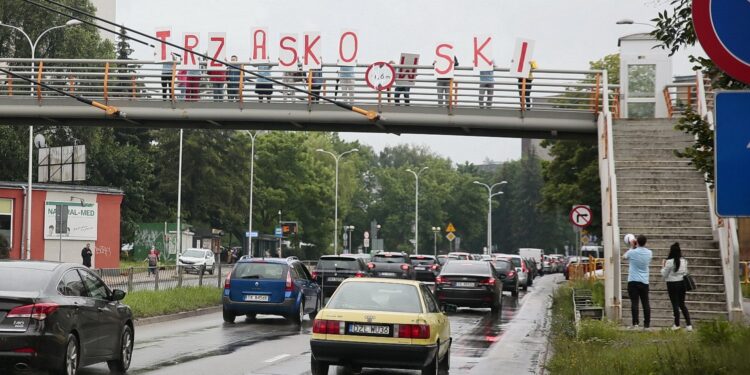 03.07.2020. Kielce. Akcja sympatyków Rafała Trzaskowskiego / Wiktor Taszłow / Radio Kielce