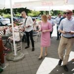 05.07.2020. Kielce. Działacze PiS zachęcają do wsparcia Andrzeja Dudy. Na zdjęciu (w środku): Anna Krupka - wiceminister sportu, (z prawej) Łukasz Korus, Rafał Nowak - wicewojewoda świętokrzyski / Wiktor Taszłow / Radio Kielce