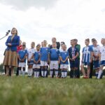 08.07.2020. Osiek. Piast Osiek będzie miał nowy budynek klubowy. Przemawia Anna Krupka - wiceminister sportu / Wiktor Taszłow / Radio Kielce