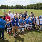 08.07.2020. Osiek. Piast Osiek będzie miał nowy budynek klubowy. Przemawia Anna Krupka - wiceminister sportu / Wiktor Taszłow / Radio Kielce