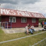 08.07.2020. Osiek. Piast Osiek będzie miał nowy budynek klubowy. Obecny budynek klubowy / Wiktor Taszłow / Radio Kielce