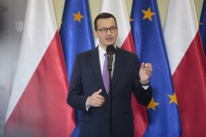 09.08.2020 Sudół koło Ostrowca Św. Spotkanie premiera Mateusza Morawieckiego z samorządowcami. / Wiktor Taszłow / Radio Kielce