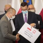 09.08.2020 Sudół koło Ostrowca Św. Spotkanie premiera Mateusza Morawieckiego z samorządowcami. / Wiktor Taszłow / Radio Kielce