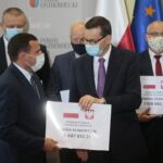 09.08.2020 Sudół koło Ostrowca Św. Spotkanie premiera Mateusza Morawieckiego z samorządowcami. / Wiktor Taszłow / Radio Kielce