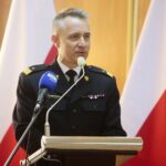 10.07.2020. Kielce. Wręczenie promes na wozy strażackie. Na zdjęciu: nadbrygadier Andrzej Bartkowiak - Komendant Główny PSP / Wiktor Taszłow / Radio Kielce