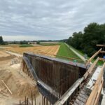 01.08.2020. Nowy Korczyn. Budowa mostu na Wiśle / Paweł Zagaja