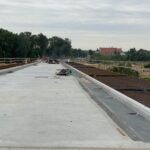 01.08.2020. Nowy Korczyn. Budowa mostu na Wiśle / Paweł Zagaja