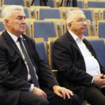 05.08.2020 Kielce. Konferencja przed finałem szóstych europejskich zawodów łazików marsjańskich. Na zdjęciu (od lewej): marszałek Andrzej Bętkowski i poseł Krzysztof Lipiec / Zbigniew Masternak / UMWŚ