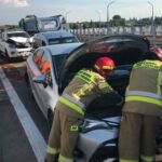 10.08.2020. Sandomierz. Zderzenie pięciu aut / KP PSP Sandomierz