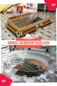 Kielce. Dworzec autobusowy w 2016 i 2020 roku / Radio Kielce