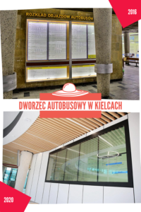 Kielce. Dworzec autobusowy w 2016 i 2020 roku / Radio Kielce