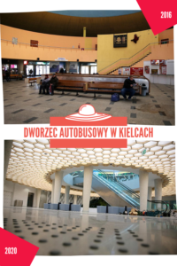 Kielce. Dworzec autobusowy w 2016 i 2020 roku / Radio Kielce