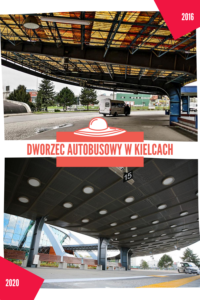 Kielce. Dworzec autobusowy w 2016 i 2020 roku / Radio Kielce