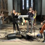 02.08.2020. Sandomierz. Festiwalu Muzyki Sakralnej „Ucho Igielne”. Na zdjęciu: Atom String Quartet / Grażyna Szlęzak-Wójcik / Radio Kielce