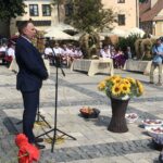 30.08.2020 Sandomierz. Powiatowe Święto Plonów połączone z Dożynkami Diecezjalnymi. Na zdjęciu: poseł Marek Kwitek. / Grażyna Szlęzak-Wójcik / Radio Kielce