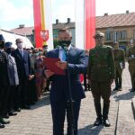 07.08.2020 Miechów. 55. Marsz Szlakiem Pierwszej Kompanii Kadrowej. Przemawia: Paweł Osikowski - wicestarosta miechowski / Ewa Pociejowska-Gawęda / Radio Kielce