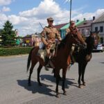 09.08.2020. Jędrzejów. 55. Marsz Szlakiem I Kompani Kadrowej. Powitanie uczestników marszu / Ewa Pociejowska-Gawęda / Radio Kielce