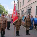 09.08.2020. Jędrzejów. 55. Marsz Szlakiem I Kompani Kadrowej. Powitanie uczestników marszu / Ewa Pociejowska-Gawęda / Radio Kielce