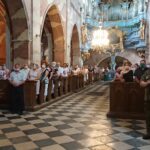 09.08.2020. Jędrzejów. 55. Marsz Szlakiem I Kompani Kadrowej. Msza w Klasztorze Ojców Cystersów / Ewa Pociejowska-Gawęda / Radio Kielce